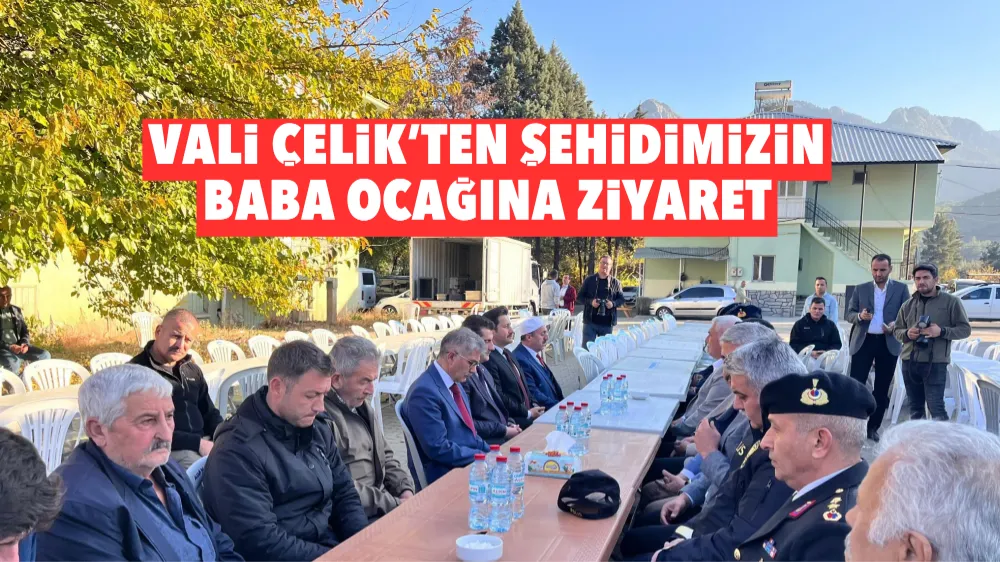 Vali Çelik’ten şehidimizin baba ocağına ziyaret