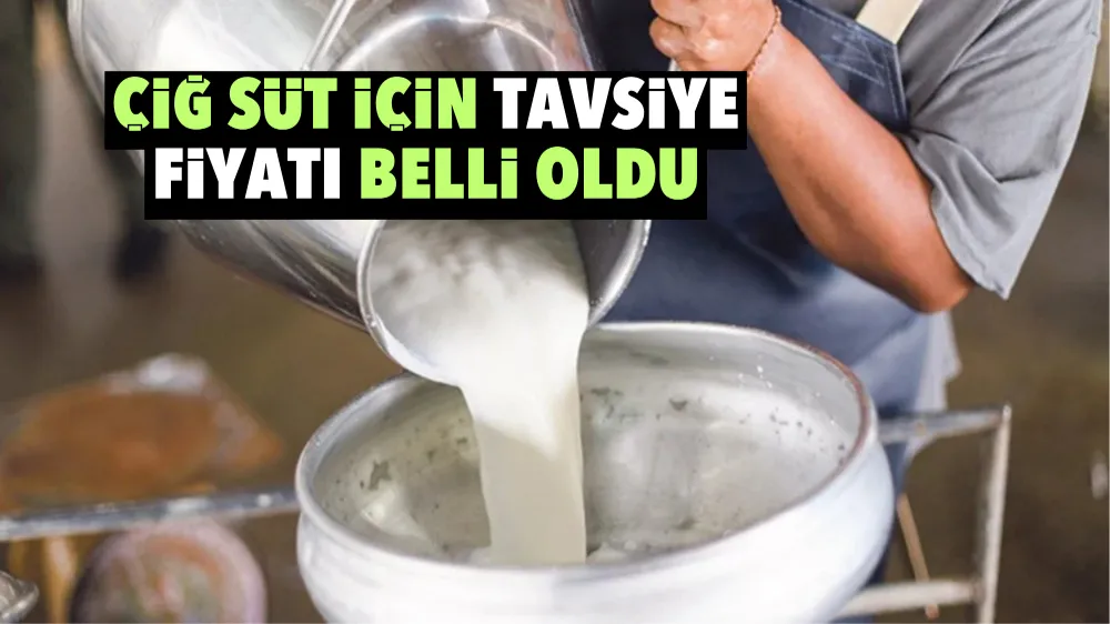 Çiğ süt için tavsiye fiyatı belli oldu