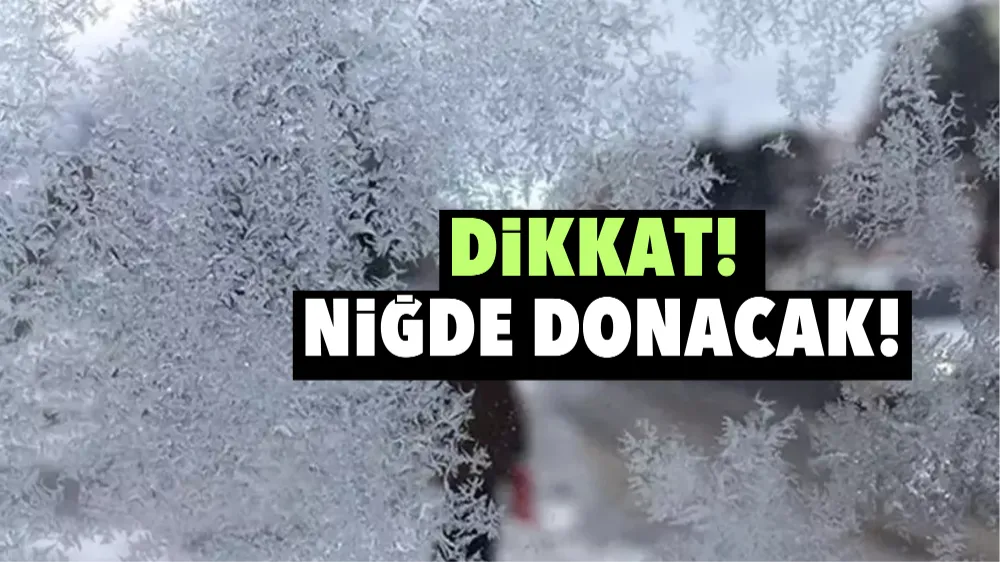 Dikkat! Niğde donacak!