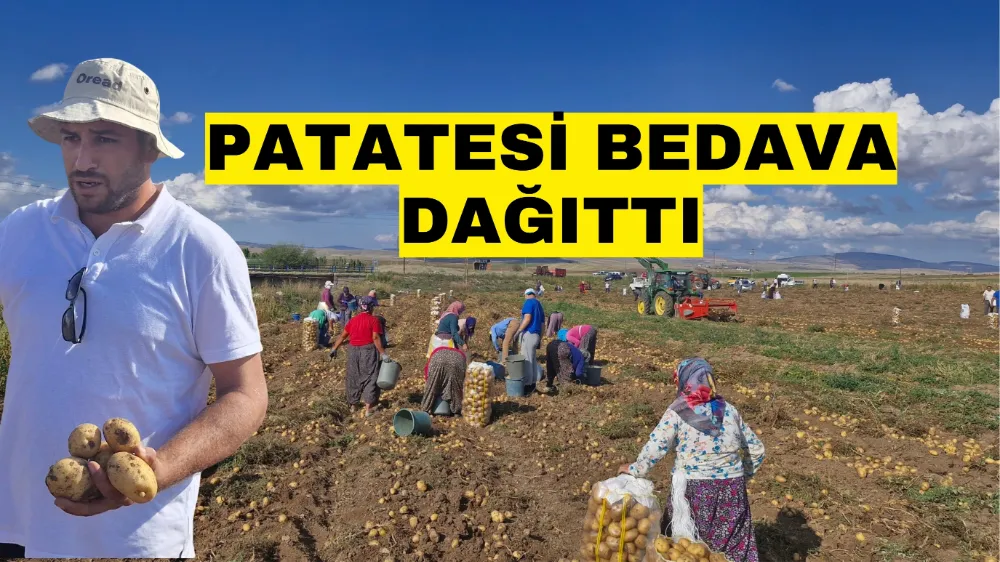 PATATESİ BEDAVA DAĞITTI